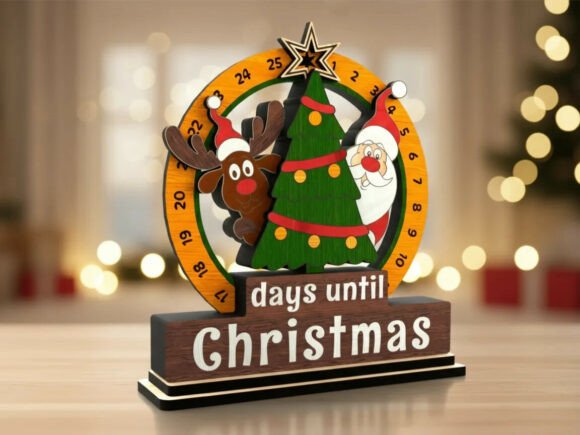 Download Christmas Countdown Calendar Laser Cut - Premium Resources