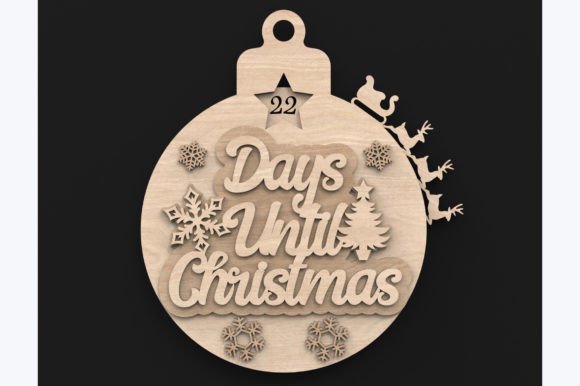 Download Christmas Countdown Bauble Laser Svg - Christmas countdown Collection