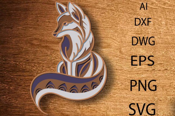 Download Fox Multilayer 3D SVG/Fox 3D Mandala - Multilayer Collection