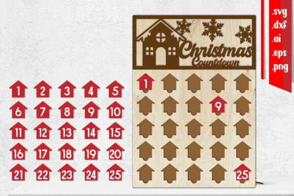 Download Christmas Countdown Laser Cut, Advent - Premium Bundle