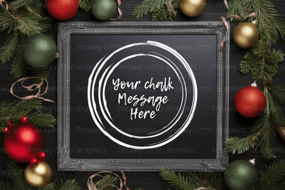 Download Pretty Frame Christmas Chalkboard Mockup - Premium Resources