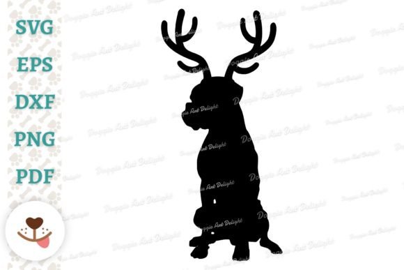 Download Boxer Dog Christmas Reindeer Antlers Svg - Reindeer antlers Collection