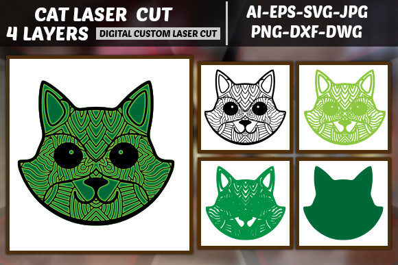 Download Multilayer Laser Cut Cat Svg - Multilayer Collection