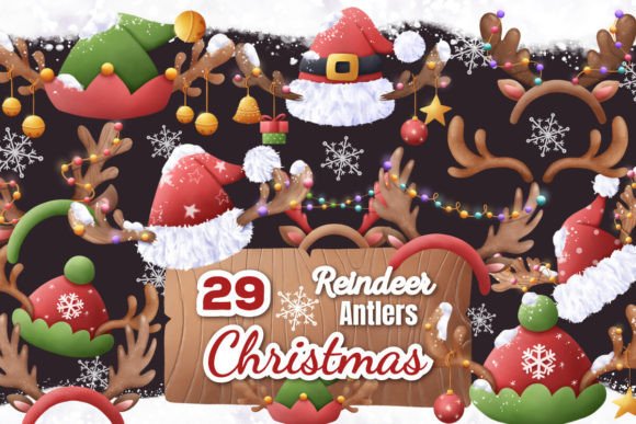 Download Christmas Reindeer Antlers Collection - Reindeer antlers Collection