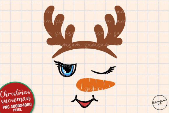 Download Snowmanface Reindeer Antlers Sublimation - Reindeer antlers Collection