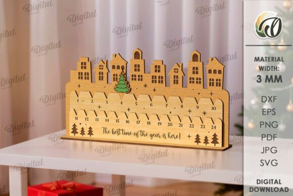 Download Christmas Countdown Calendar Laser Cut - Christmas countdown Collection